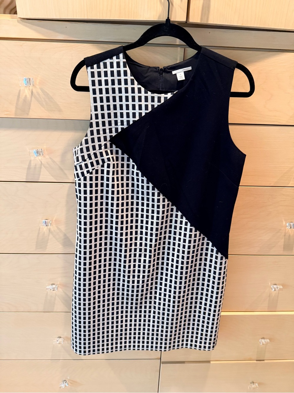 Black & White Geometric Shift Dress